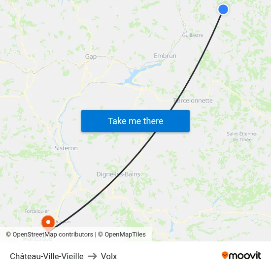 Château-Ville-Vieille to Volx map