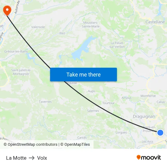 La Motte to Volx map