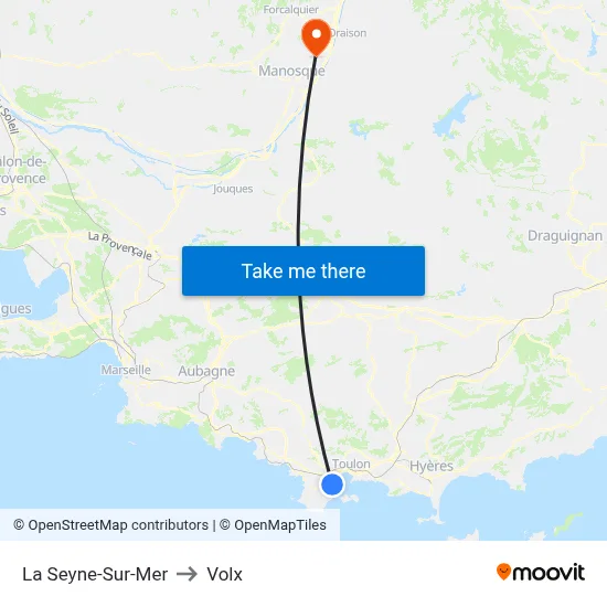La Seyne-Sur-Mer to Volx map