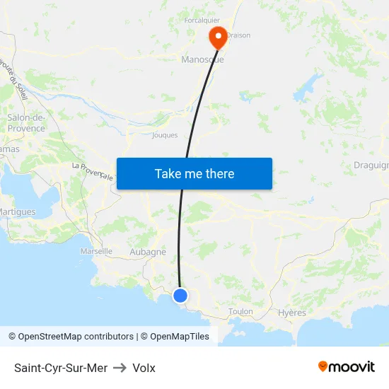 Saint-Cyr-Sur-Mer to Volx map