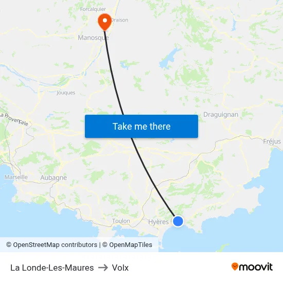 La Londe-Les-Maures to Volx map