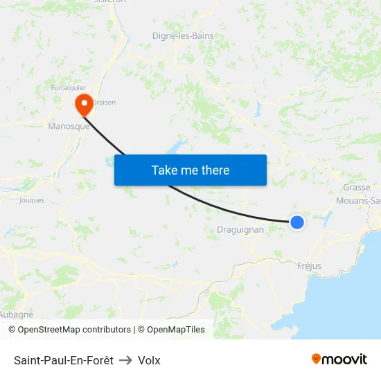 Saint-Paul-En-Forêt to Volx map