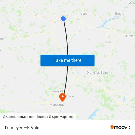 Furmeyer to Volx map