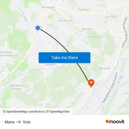 Mane to Volx map