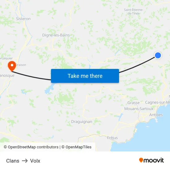 Clans to Volx map