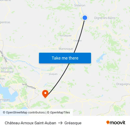 Château-Arnoux-Saint-Auban to Gréasque map