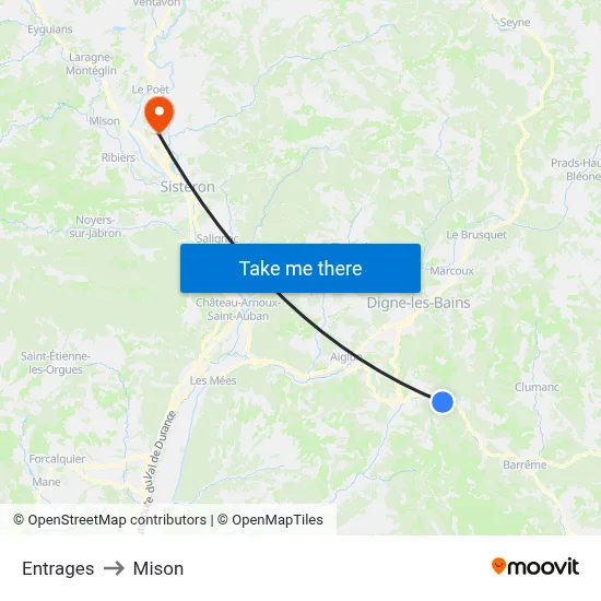 Entrages to Mison map