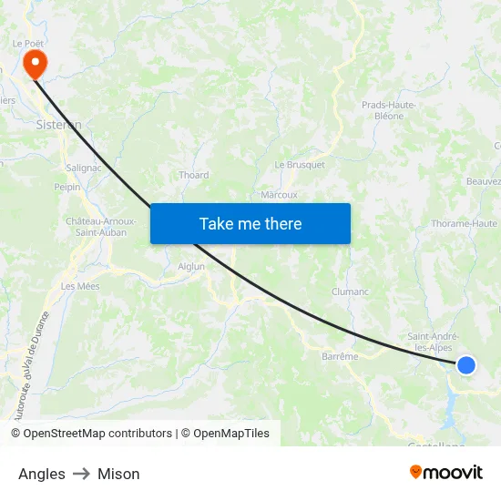 Angles to Mison map