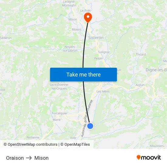 Oraison to Mison map