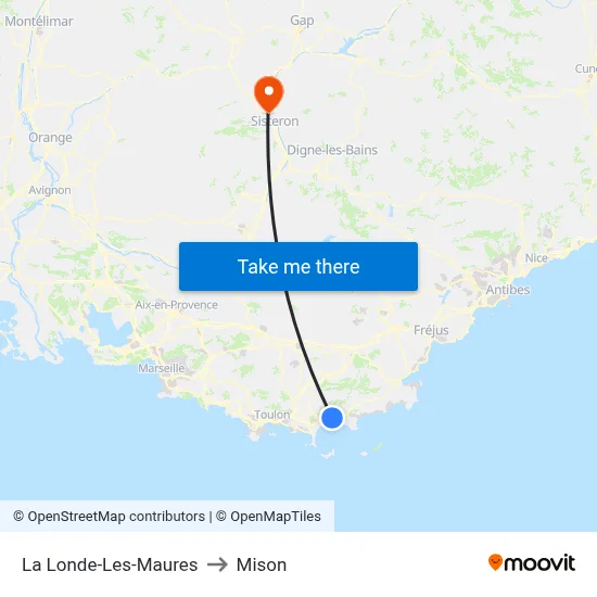 La Londe-Les-Maures to Mison map