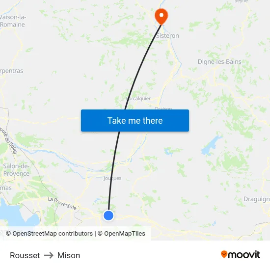 Rousset to Mison map