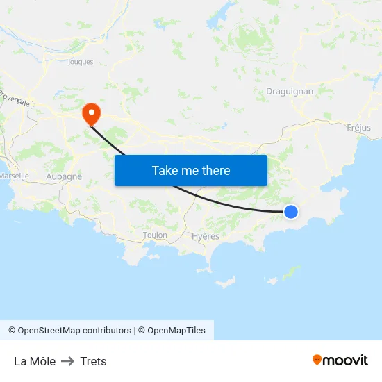La Môle to Trets map