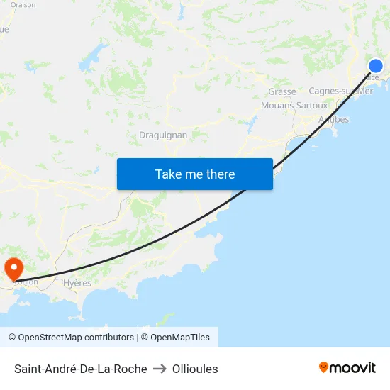 Saint-André-De-La-Roche to Ollioules map