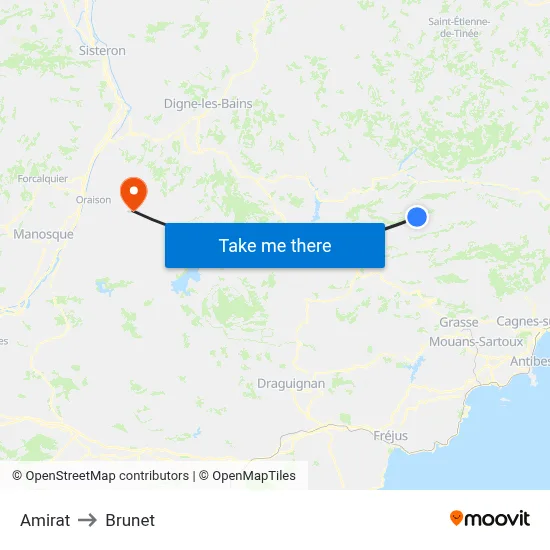 Amirat to Brunet map