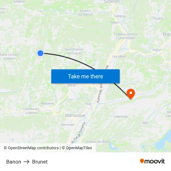 Banon to Brunet map