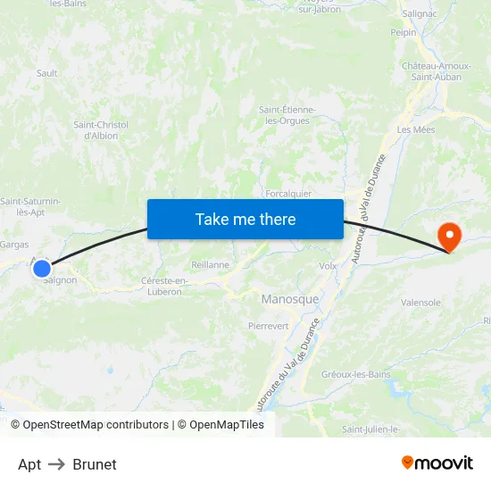 Apt to Brunet map