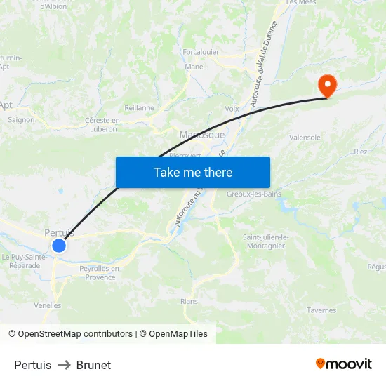 Pertuis to Brunet map
