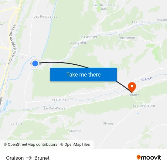 Oraison to Brunet map