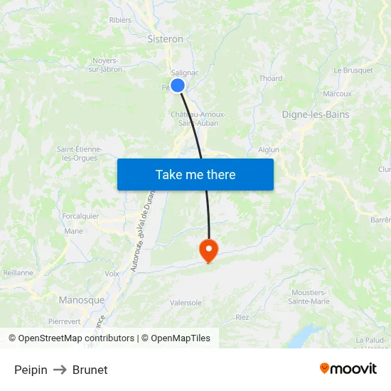 Peipin to Brunet map