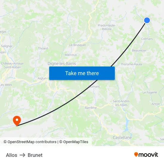 Allos to Brunet map