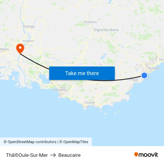 Thã©Oule-Sur-Mer to Beaucaire map