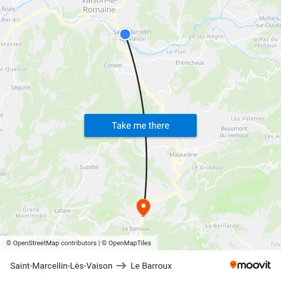 Saint-Marcellin-Lès-Vaison to Le Barroux map