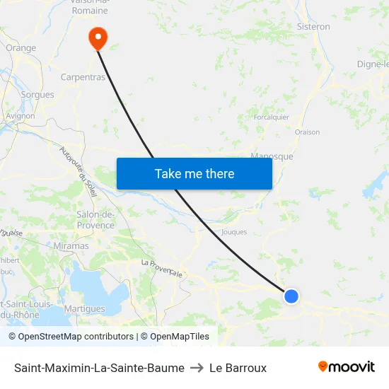 Saint-Maximin-La-Sainte-Baume to Le Barroux map