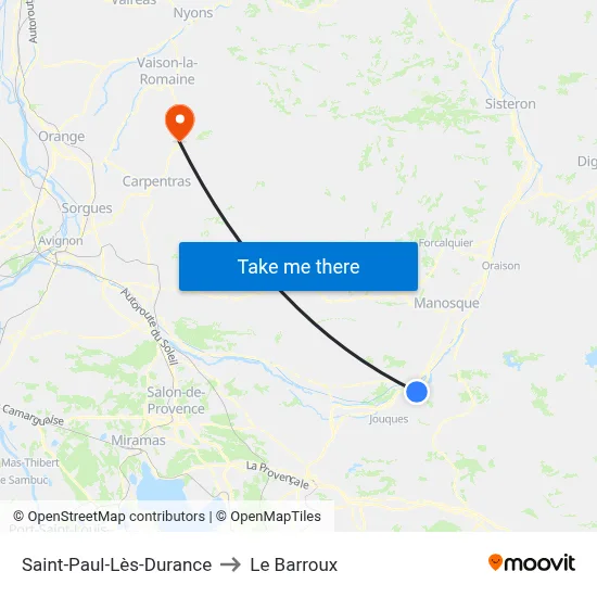 Saint-Paul-Lès-Durance to Le Barroux map