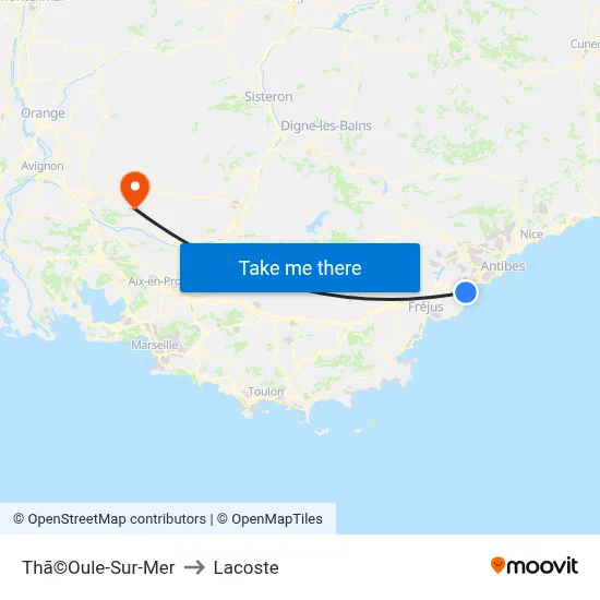 Thã©Oule-Sur-Mer to Lacoste map