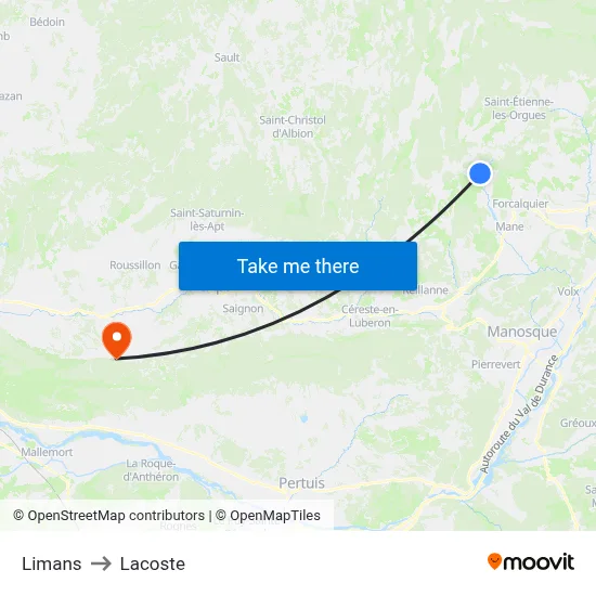 Limans to Lacoste map
