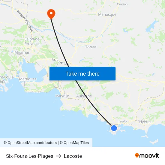 Six-Fours-Les-Plages to Lacoste map