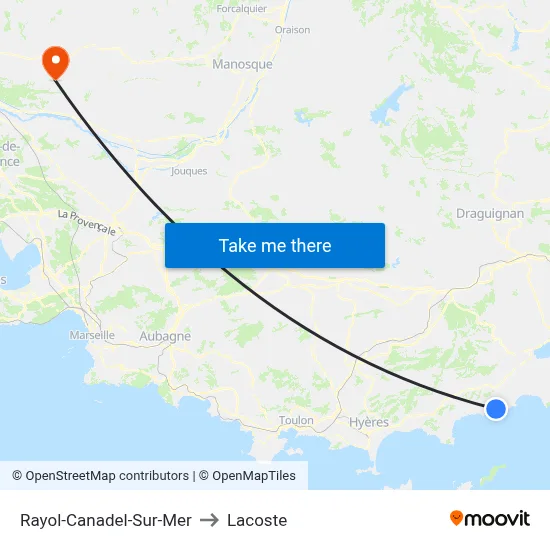Rayol-Canadel-Sur-Mer to Lacoste map