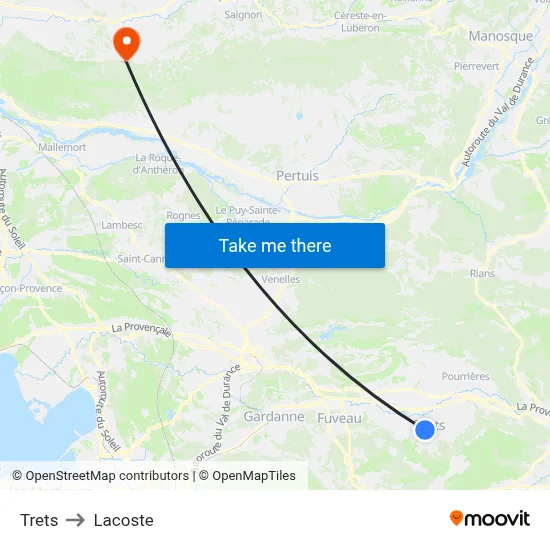Trets to Lacoste map