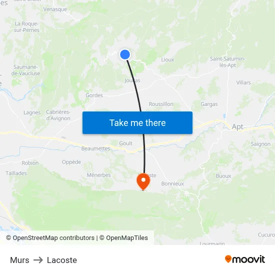 Murs to Lacoste map