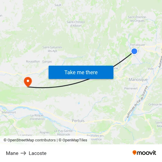 Mane to Lacoste map