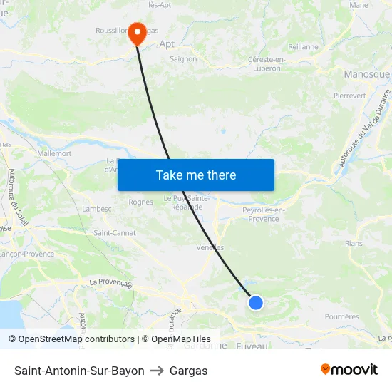 Saint-Antonin-Sur-Bayon to Gargas map