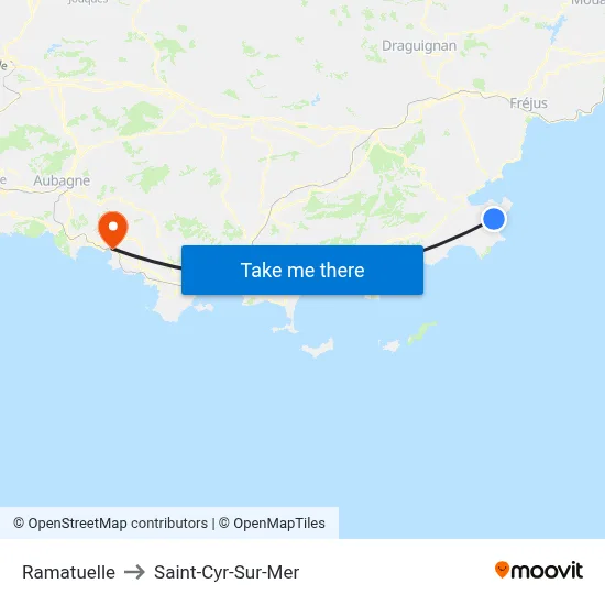 Ramatuelle to Saint-Cyr-Sur-Mer map