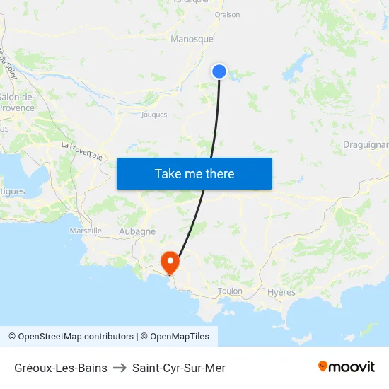 Gréoux-Les-Bains to Saint-Cyr-Sur-Mer map