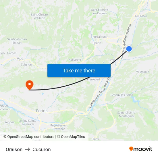 Oraison to Cucuron map