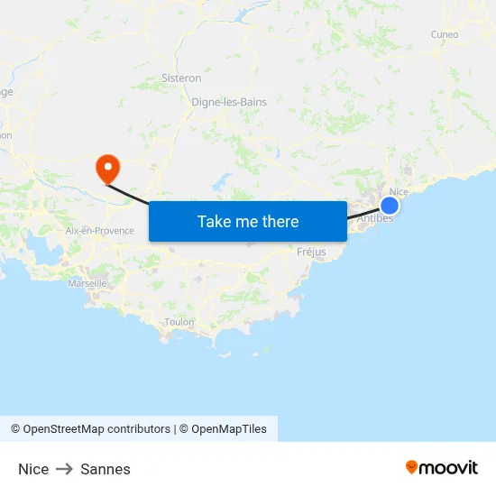 Nice to Sannes map