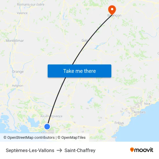 Septèmes-Les-Vallons to Saint-Chaffrey map