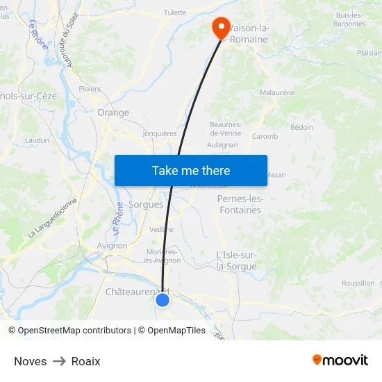 Noves to Roaix map