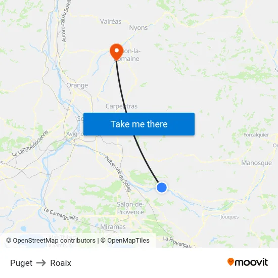 Puget to Roaix map