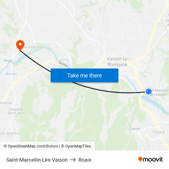 Saint-Marcellin-Lès-Vaison to Roaix map