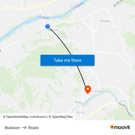 Buisson to Roaix map