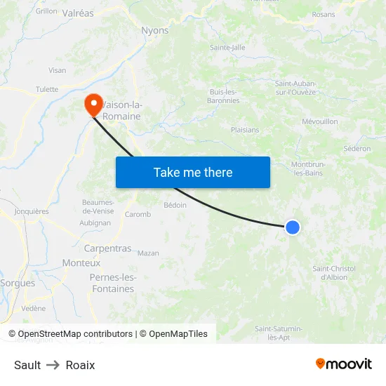 Sault to Roaix map