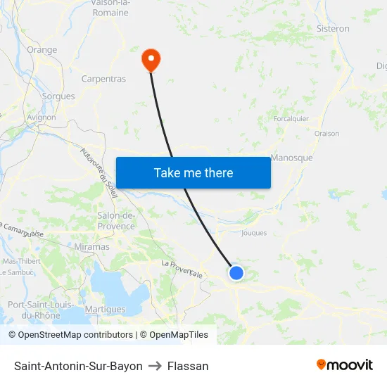 Saint-Antonin-Sur-Bayon to Flassan map