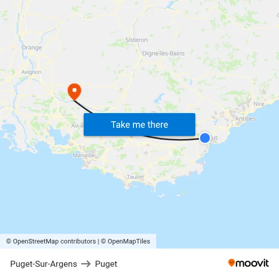 Puget-Sur-Argens to Puget map