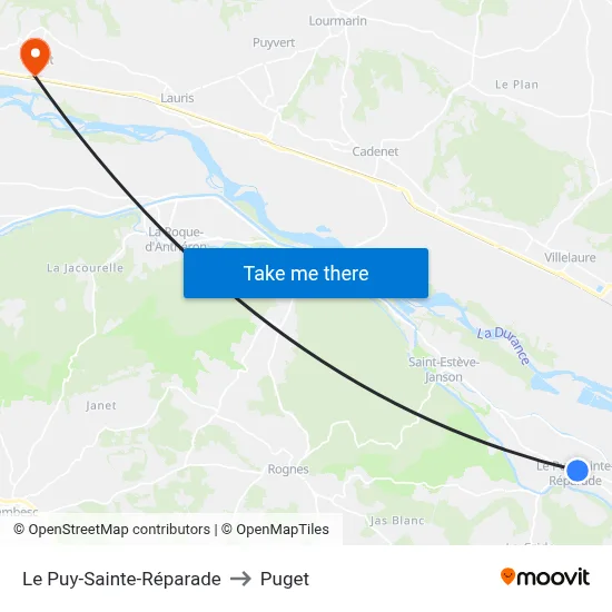 Le Puy-Sainte-Réparade to Puget map