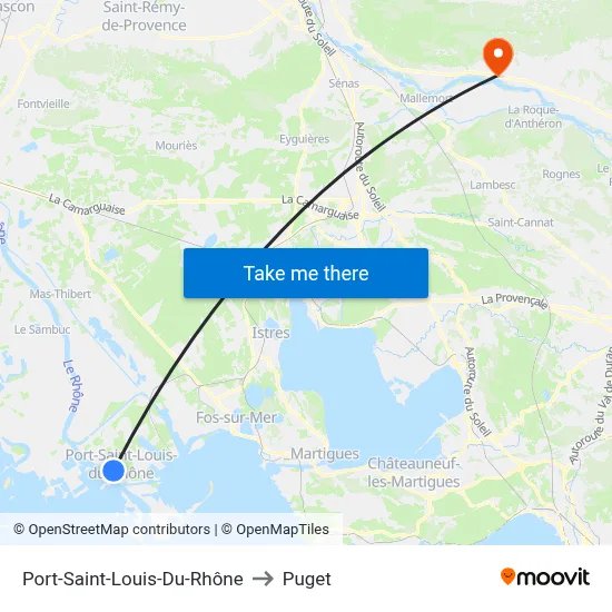 Port-Saint-Louis-Du-Rhône to Puget map